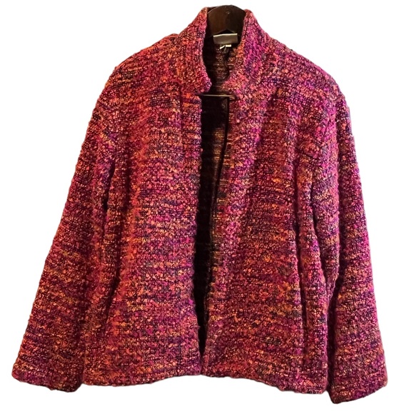 Chico’s Design Knobby-Knit Open-Front Jacket | M/8 - Picture 3 of 16